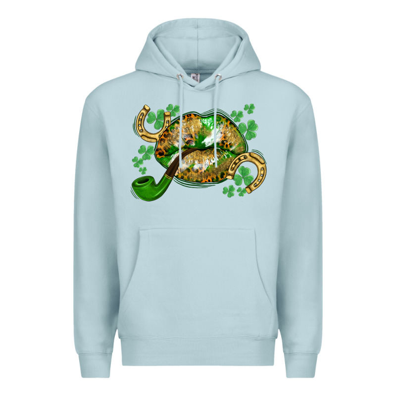 St. Patrick's Day Lips Premium Hoodie by CowGirlArtShop | Teevron