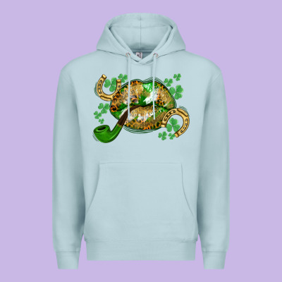 St. Patrick's Day Lips Premium Hoodie Designed By Cowgirlartshop