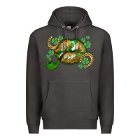 Smoke St. Patrick's Day lips Premium Hoodie - CowGirlArtShop