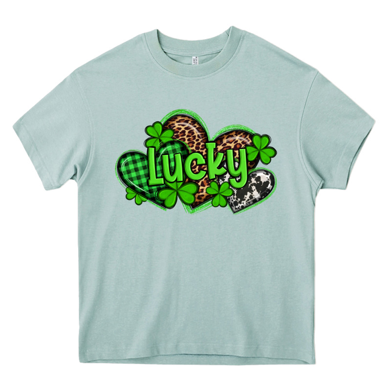 St Patricks Day Lucky Western Hearts Heavy Core Tee by Artiststas | Teevron