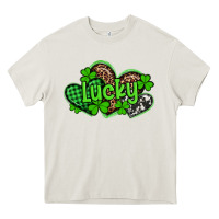 Cream st patricks day lucky western hearts Heavy Core Tee - Artiststas