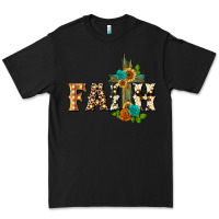 Black faith with cross Premium Tee - BarkalooDesign