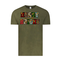 Vintage Olive merry and bright Vintage Tee - JahusDesignShop