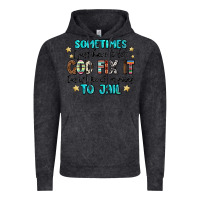 Vintage Black sometimes i just have to let god fix it cus if i f Vintage Hoodie - MaliasSmallBusiness