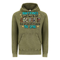 Vintage Olive sometimes i just have to let god fix it cus if i f Vintage Hoodie - MaliasSmallBusiness