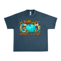 Midnight Navy with god all things are possible  copy Urban Heavy Tee - MaliasSmallBusiness