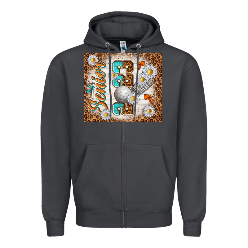 Senior 2023 Volleyball Zipper Hoodie by TumblerDesignByShophia | Teevron