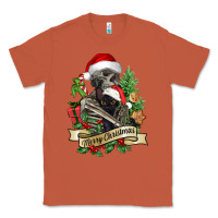 Copper Merry Christmas skeleton with black cat Classic Tee - NancyCooperArtShop