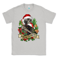 Moon Dust Merry Christmas skeleton with black cat Classic Tee - NancyCooperArtShop