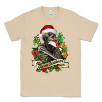 Mushroom Merry Christmas skeleton with black cat Classic Tee - NancyCooperArtShop