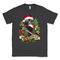 Smoke Merry Christmas skeleton with black cat Classic Tee - NancyCooperArtShop