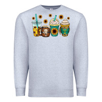 Heather Grey yellowstone coffee cups Premium Sweatshirt - OliviaCreatesArt