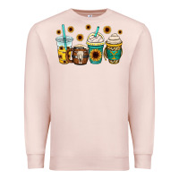 Pale Pink yellowstone coffee cups Premium Sweatshirt - OliviaCreatesArt