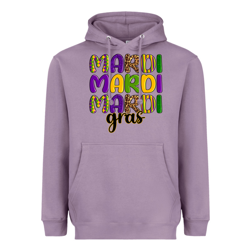 Mardi Mardi Mardi Gras Heavyweight Hoodie by OliviaCreatesArt | Teevron