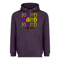 Plum mardi mardi mardi gras Heavyweight Hoodie - OliviaCreatesArt