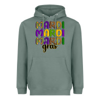 Sage mardi mardi mardi gras Heavyweight Hoodie - OliviaCreatesArt