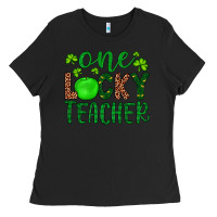 Black one lucky teacher Ladies Tee - Artiststas