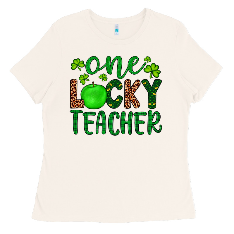 One Lucky Teacher Ladies Tee by Artiststas | Teevron