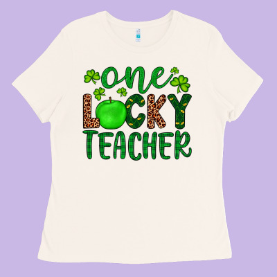 One Lucky Teacher Ladies Tee Designed By Artiststas