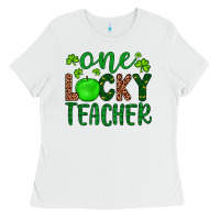 White one lucky teacher Ladies Tee - Artiststas