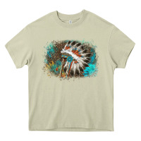Mossy indian headress sunflower leopard Heavy Core Tee - AdoDesignShop