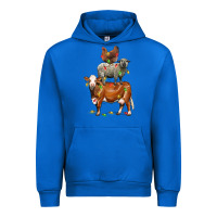 Cobalt Christmas cow sheep and chicken Urban Hoodie - LillyAllenDesigns