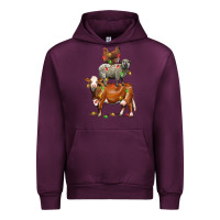 Mauve Wine Christmas cow sheep and chicken Urban Hoodie - LillyAllenDesigns