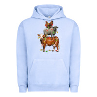 Pigment Grape Ice Christmas cow sheep and chicken Urban Hoodie - LillyAllenDesigns