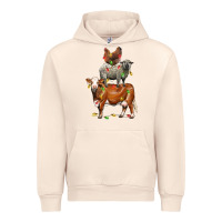 Sandshell Christmas cow sheep and chicken Urban Hoodie - LillyAllenDesigns