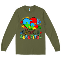 Army Green different is beautiful Long Sleeve Tee - Artiststas