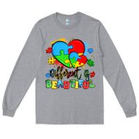 Heather Grey different is beautiful Long Sleeve Tee - Artiststas