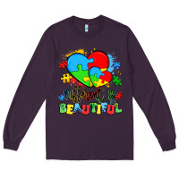 Plum different is beautiful Long Sleeve Tee - Artiststas