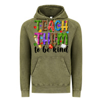 Vintage Olive teach them to be kind Vintage Hoodie - NancyCooperArtShop