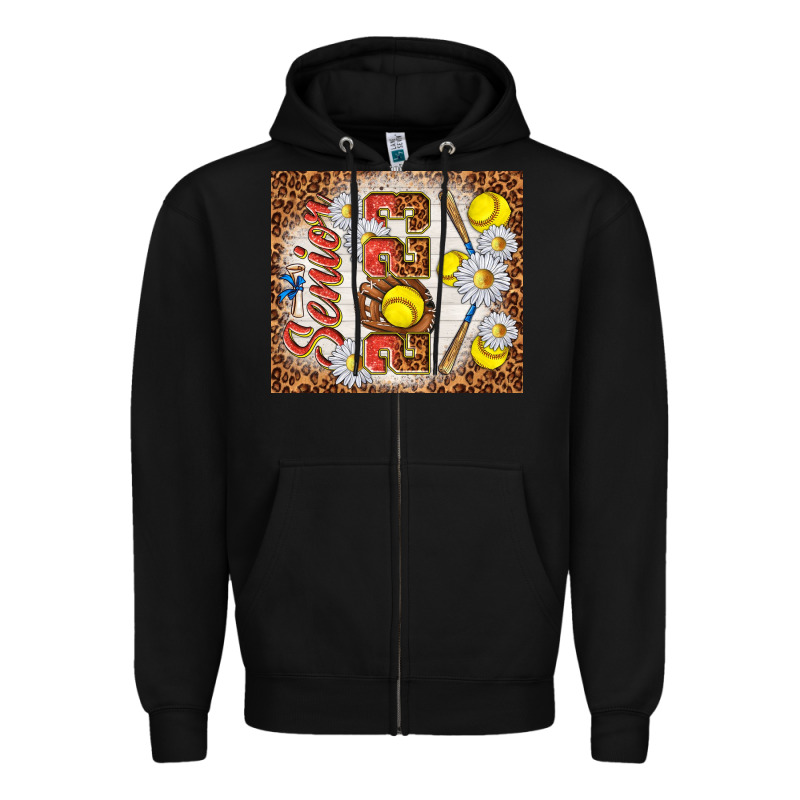 Senior 2023 Softball Zipper Hoodie by TumblerDesignByShophia | Teevron