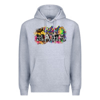 Heather Grey inked mama mother's day Premium Hoodie - HowdyJamesFarm