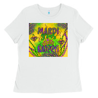 White mardi gras queen Ladies Tee - Artiststas