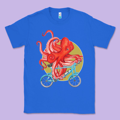 Cycling Octopus Classic Tee Designed By Bettercallsaul