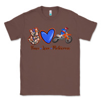 Chestnut Peace Love Motocross Classic Tee - RanaPortraitStore