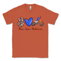 Copper Peace Love Motocross Classic Tee - RanaPortraitStore