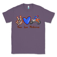 Lavender Peace Love Motocross Classic Tee - RanaPortraitStore
