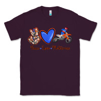 Plum Peace Love Motocross Classic Tee - RanaPortraitStore