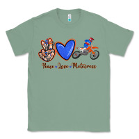 Sage Peace Love Motocross Classic Tee - RanaPortraitStore