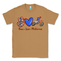 Toasted Coconut Peace Love Motocross Classic Tee - RanaPortraitStore
