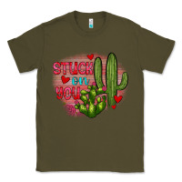 Army Green stuck on you cactus Classic Tee - JahusDesignShop