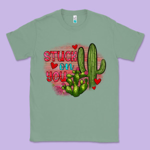 Stuck On You Cactus Classic Tee Designed By Jahusdesignshop