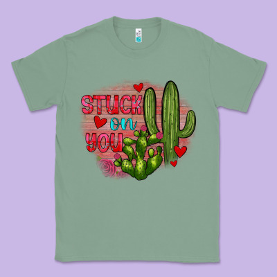 Stuck On You Cactus Classic Tee Designed By Jahusdesignshop