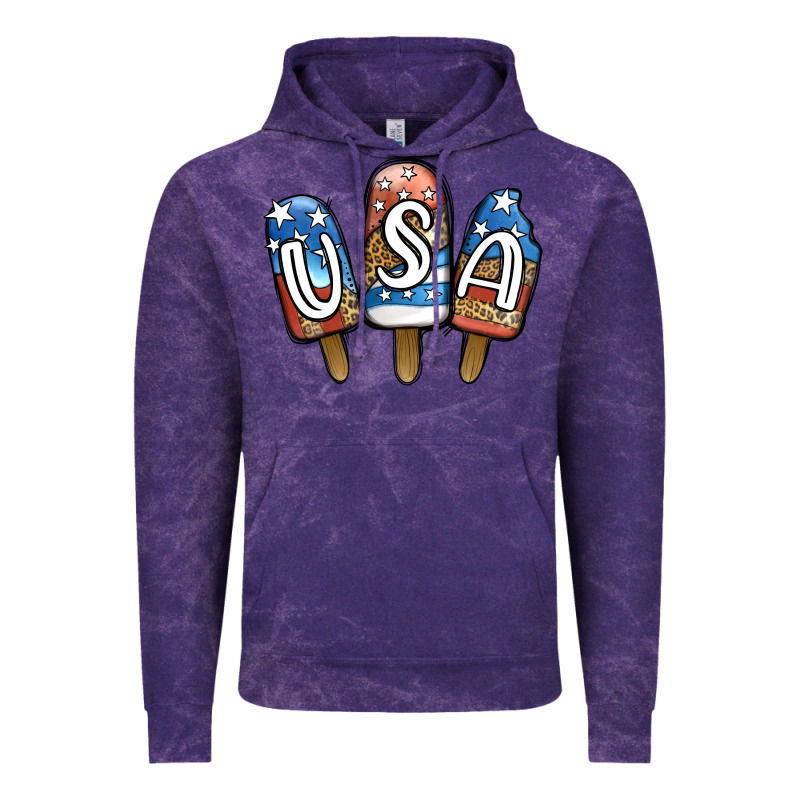 Usa Patriotic Leopard Popsicles Vintage Hoodie by Jasminsmagicworld | Teevron