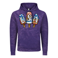 Cloud Purple USA Patriotic Leopard Popsicles Vintage Hoodie - Jasminsmagicworld