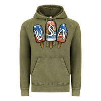 Vintage Olive USA Patriotic Leopard Popsicles Vintage Hoodie - Jasminsmagicworld