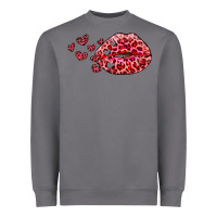 Storm kiss with leopard and hearts Heavyweight Sweatshirt - RanaPortraitStore